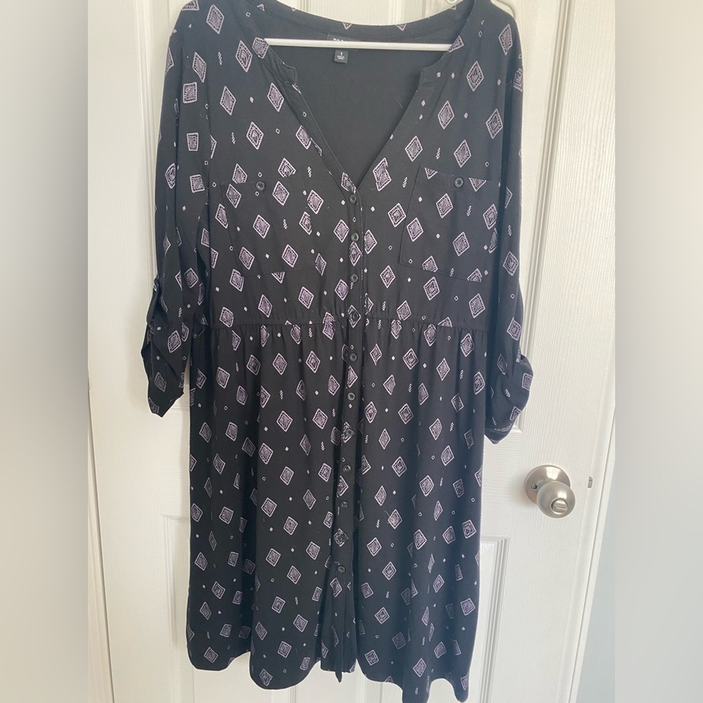 Perfect for fall -  skater dress looks great with booties, boots, converse, etc!